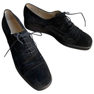 Vintage Salvatore Ferragamo Suede Oxford Shoes